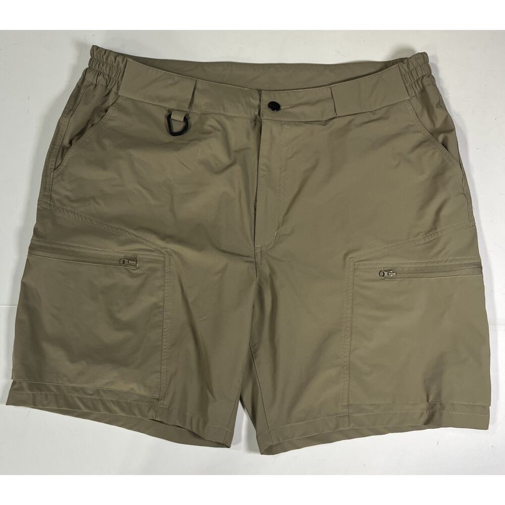 Free Soldier Khaki Tactical Cargo Shorts Men's 40X8 Nylon Blend Zip Pockets